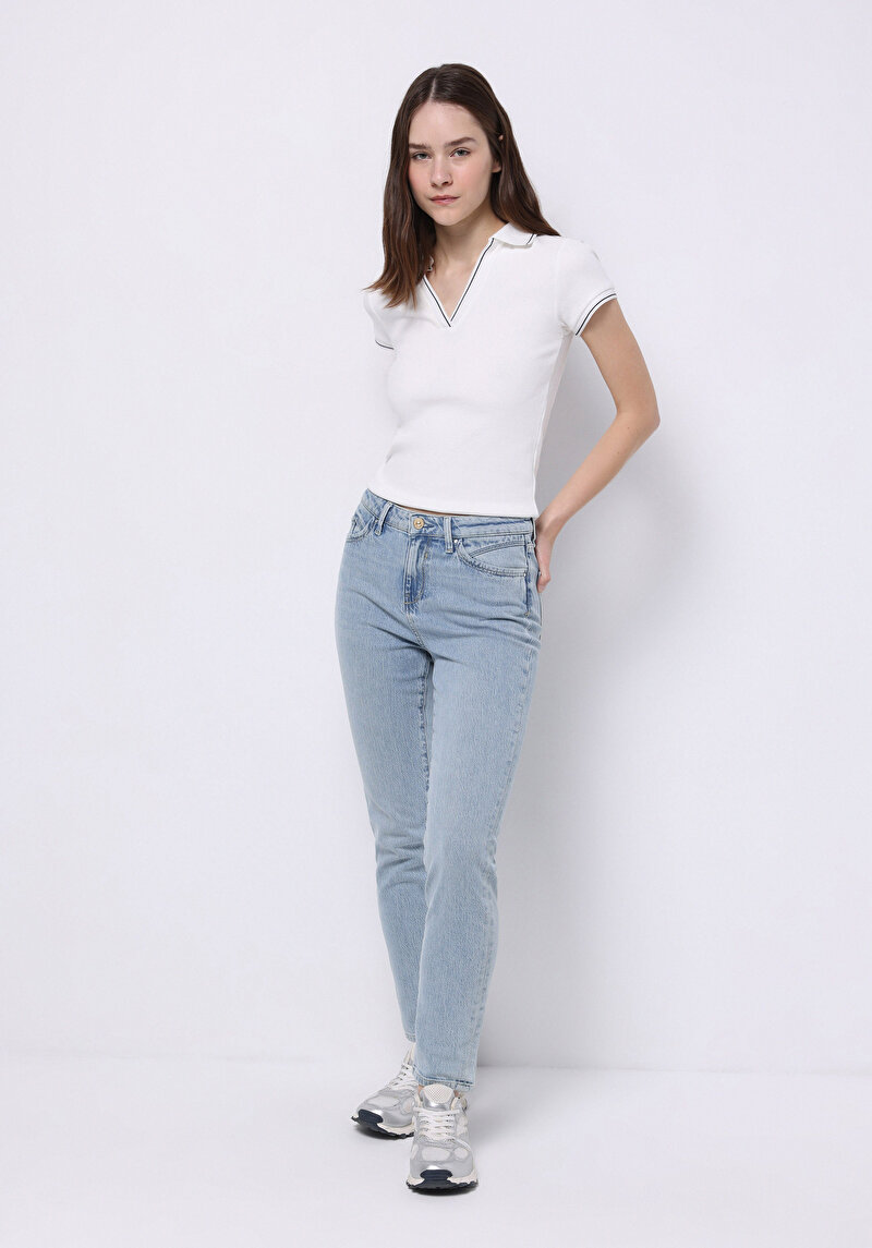 Afișați detalii pentru Pantaloni De Dama Denim Slim Fit 703 Carla Cl1074856