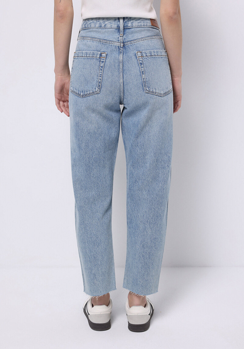 Imagine a Pantaloni De Dama Albastru Boyfriend Fit 893 Julia Cl1074907