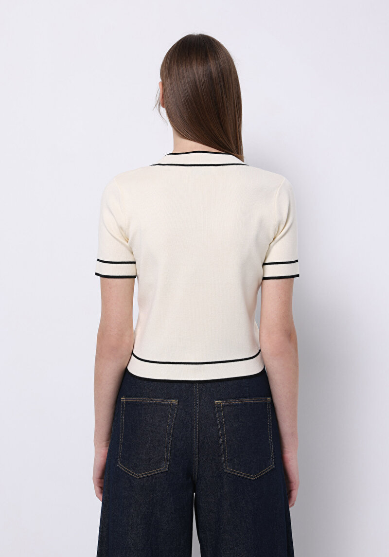 Afișați detalii pentru Cardigan De Dama Ecru Regular Fit  Cl1075703