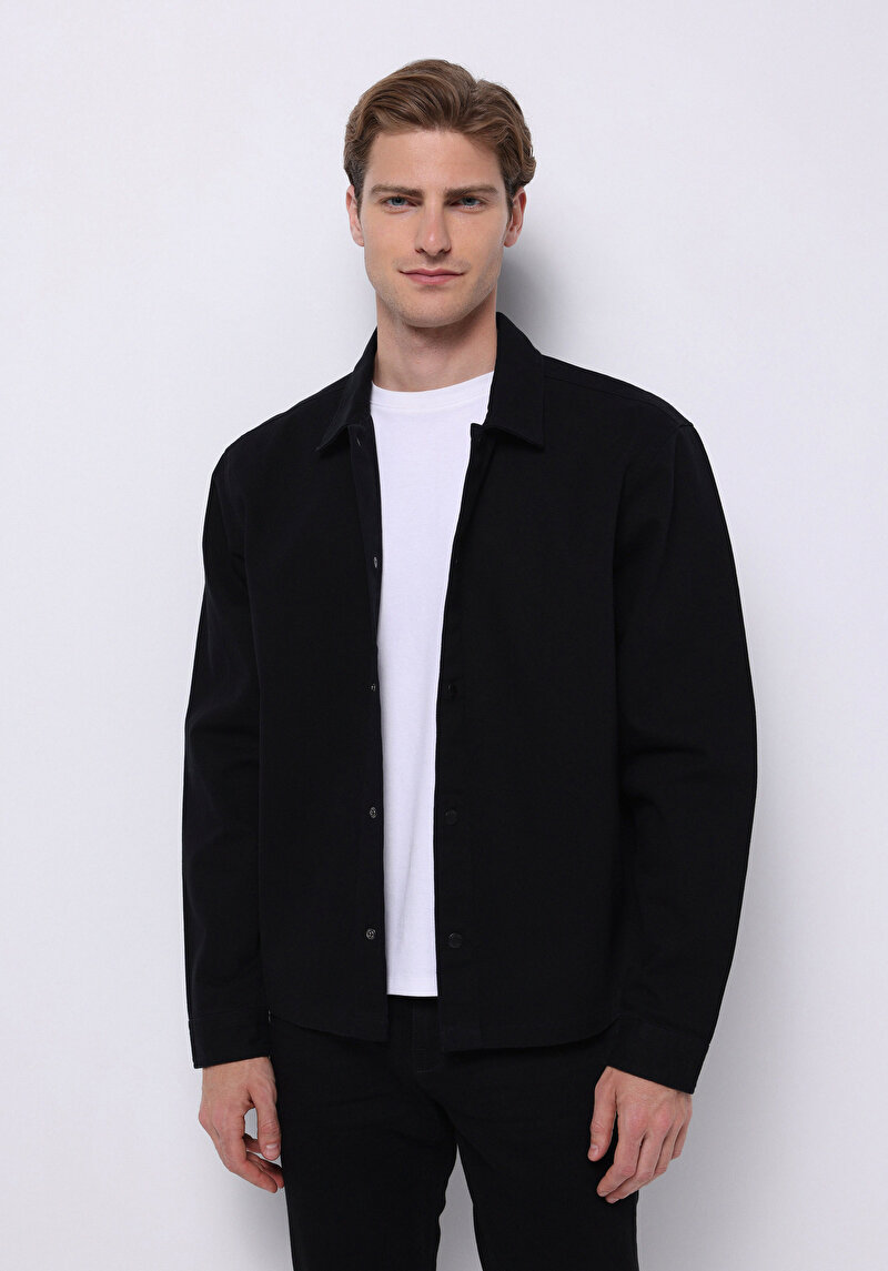 Imagine a Jachetă De Barbati Negru Crop Fit  Cl1075308