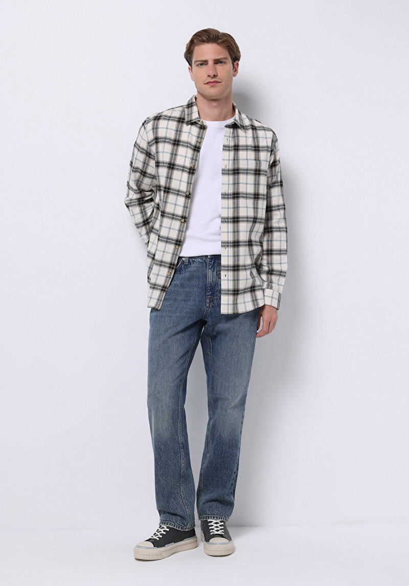 Afișați detalii pentru Camasa Cu Maneca Lunga De Barbati Ecru Regular Fit  Cl1075356