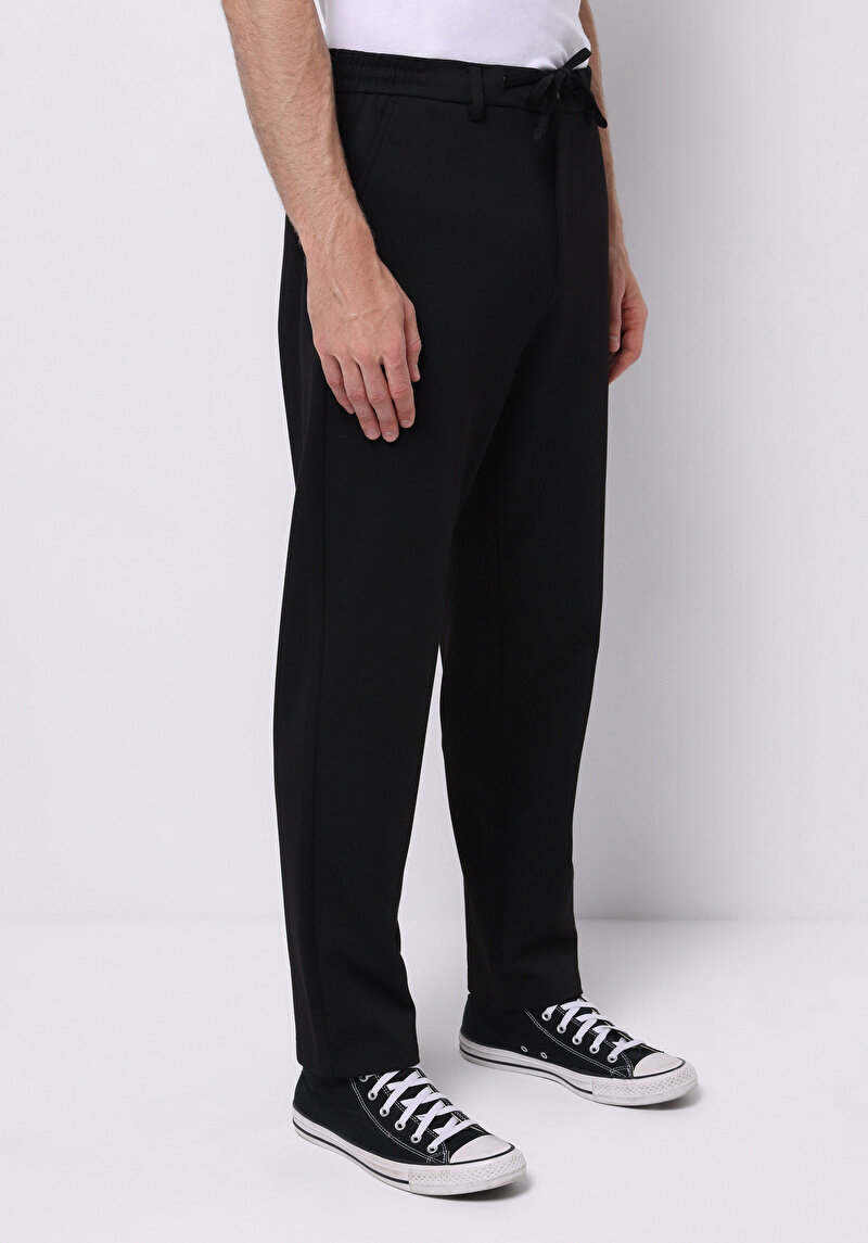 Afișați detalii pentru Pantaloni De Barbati Negru Regular Fit  Cl1075648