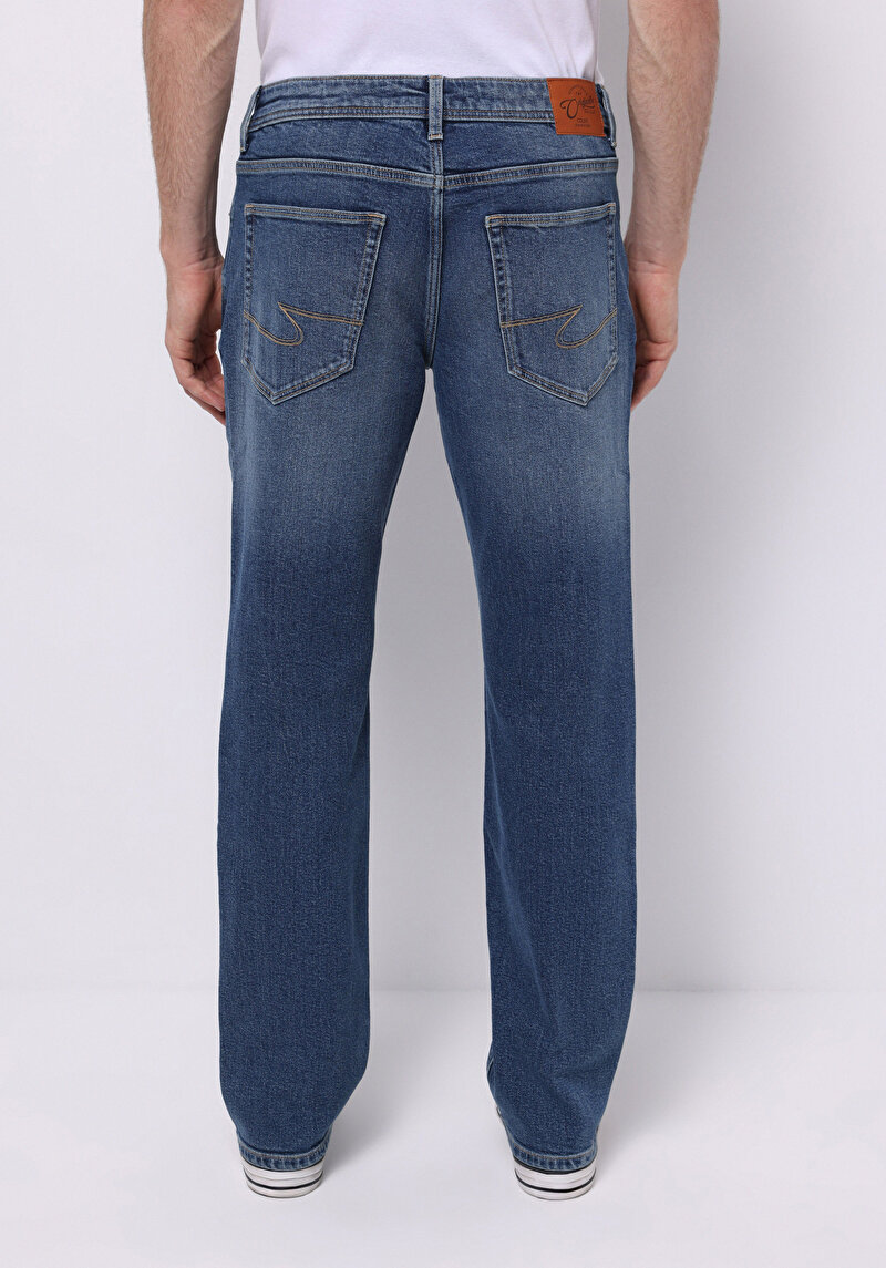 Afișați detalii pentru Pantaloni De Barbati Albastru Regular Fit 045 David Cl1076528