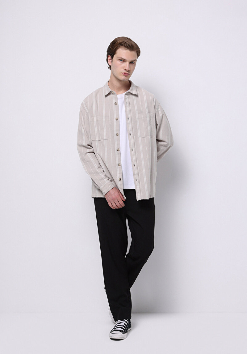 Afișați detalii pentru Camasa Cu Maneca Lunga De Barbati Bej Regular Fit  Cl1075307