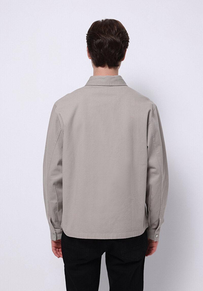 Imagine a Jachetă De Barbati Bej Crop Fit Cl1075308