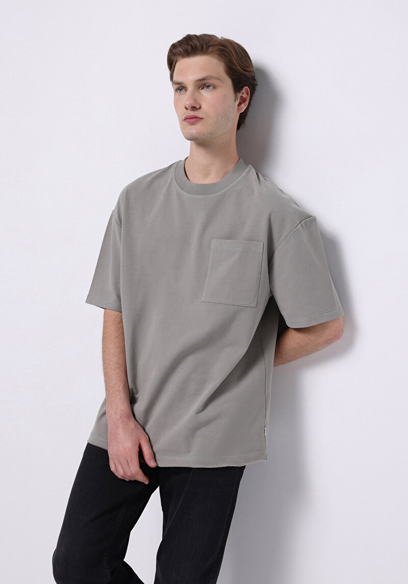 Imagine a Tricou Cu Maneca Scurta De Barbati Verde Oversize Fit  Cl1075370