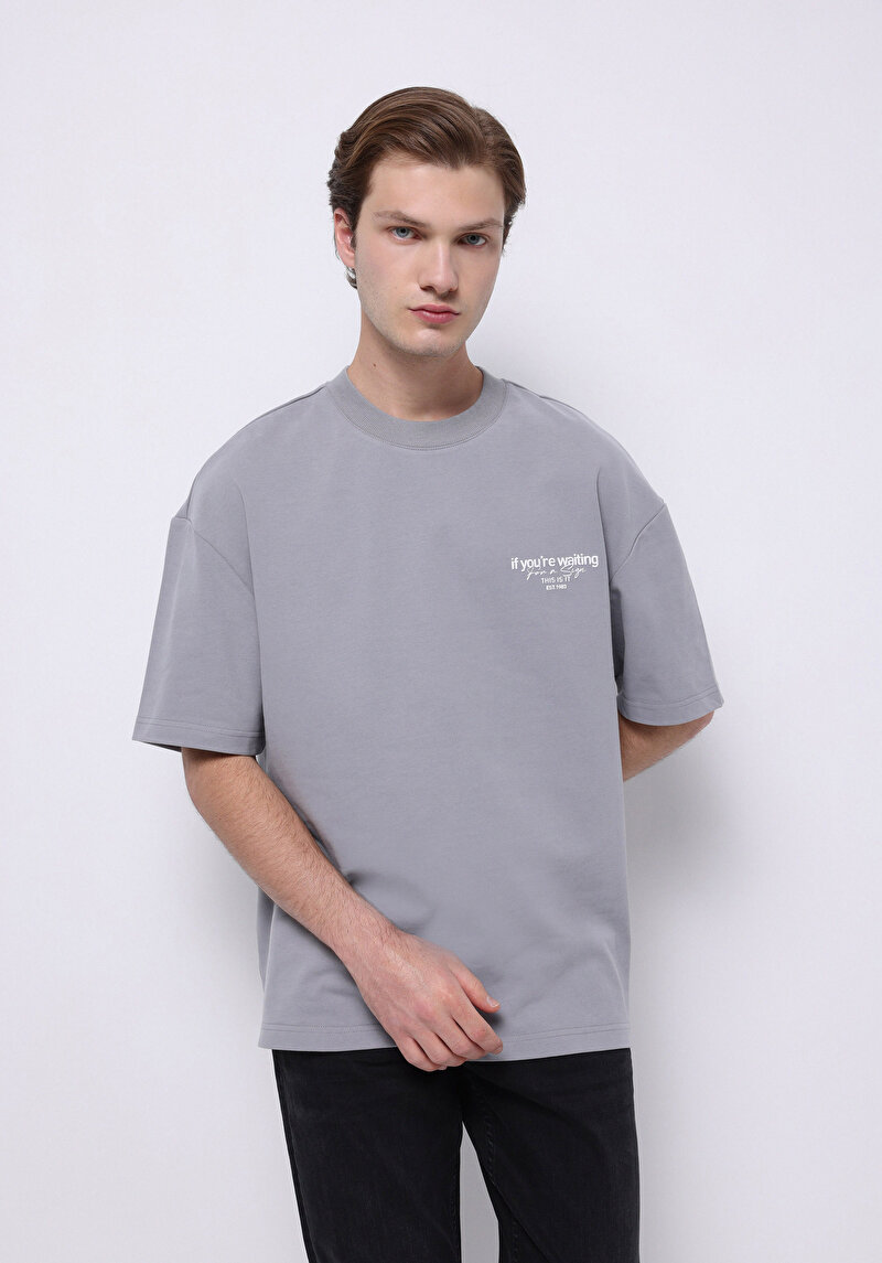 Imagine a Tricou Cu Maneca Scurta De Barbati  Oversize Fit  Cl1075385