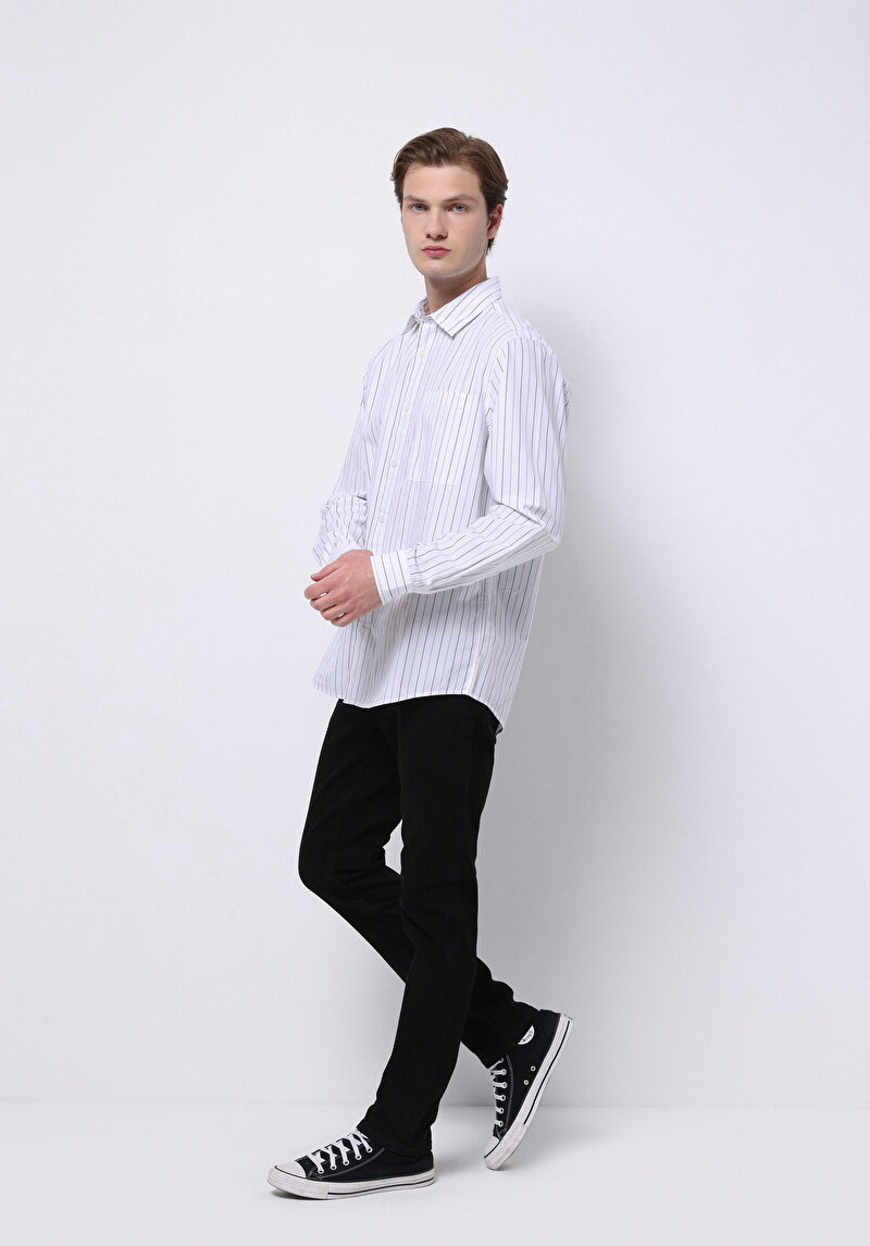 Afișați detalii pentru Camasa Cu Maneca Lunga De Barbati Alb Comfort Fit  Cl1075651