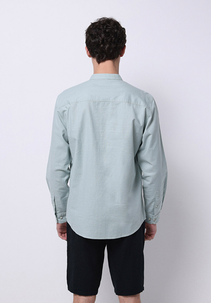 Afișați detalii pentru Camasa Cu Maneca Lunga De Barbati Verde Regular Fit  Cl1070508