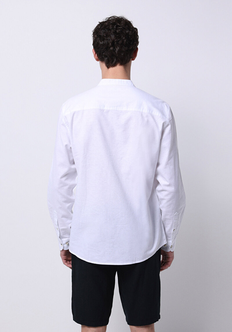 Afișați detalii pentru Camasa Cu Maneca Lunga De Barbati Alb Regular Fit  Cl1070508