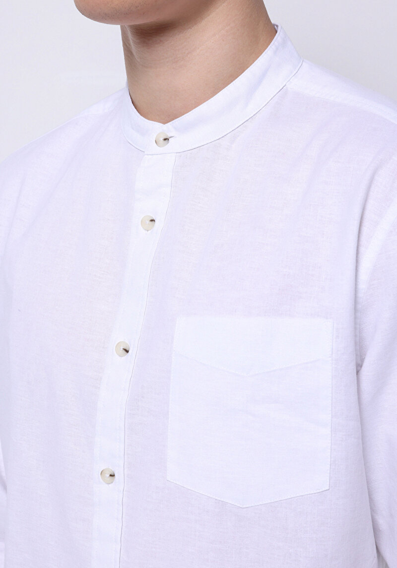 Afișați detalii pentru Camasa Cu Maneca Lunga De Barbati Alb Regular Fit  Cl1070508