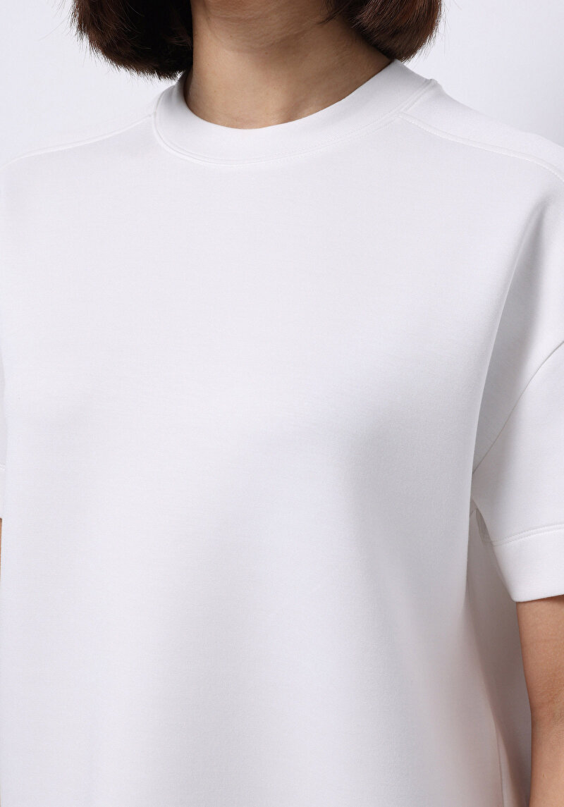 Afișați detalii pentru Tricou Cu Maneca Scurta De Dama Alb Regular Fit  Cl1075523