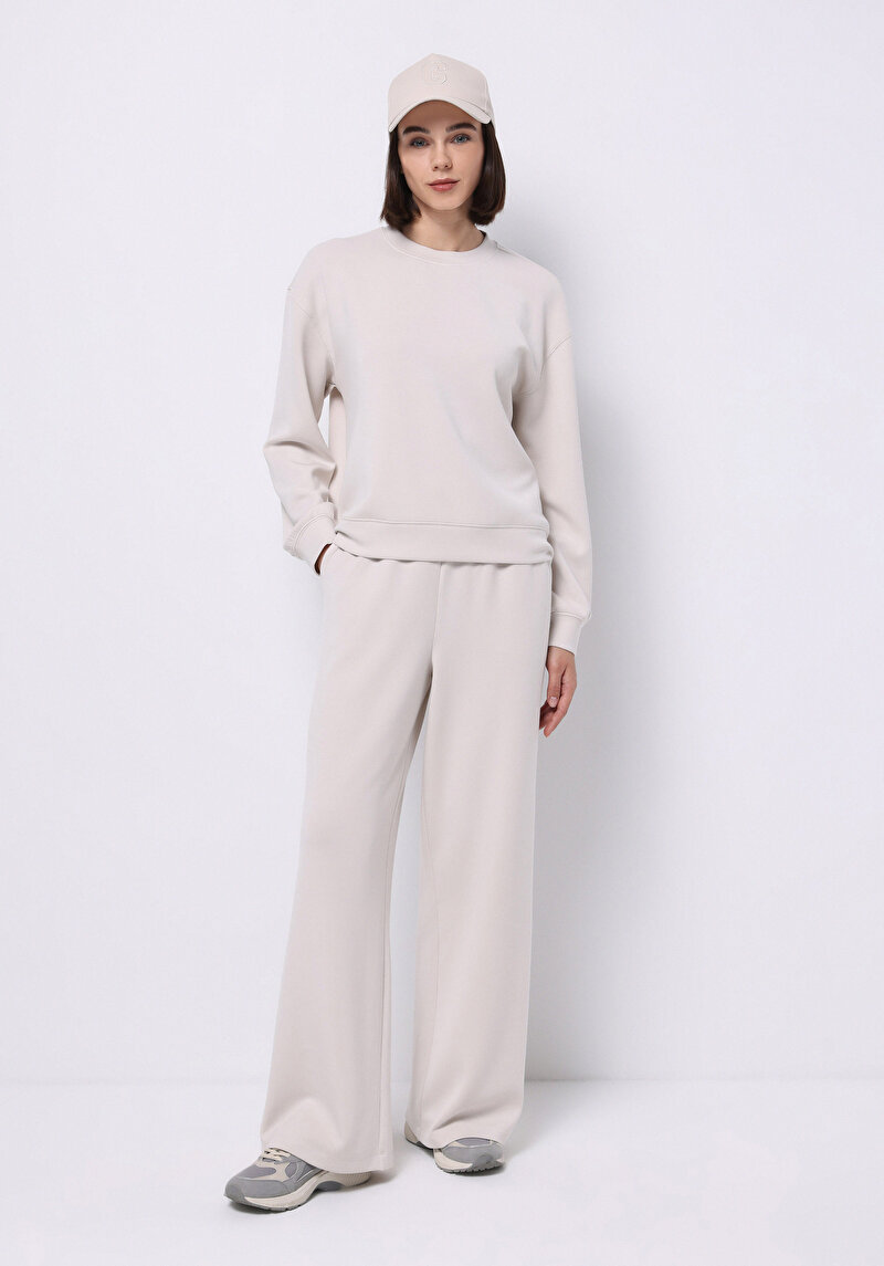 Imagine a Pantaloni De Trening De Dama Ecru Regular Fit  Cl1075524