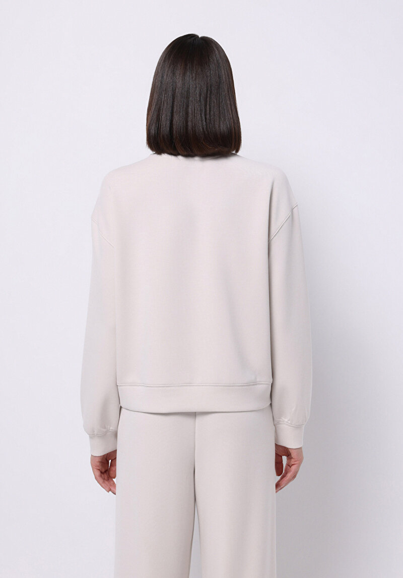 Afișați detalii pentru Hanorac / Bluza De Dama Ecru Regular Fit  Cl1075536