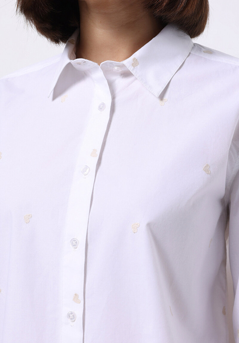 Afișați detalii pentru Camasa Cu Maneca Lunga De Dama Alb Regular Fit  Cl1075570