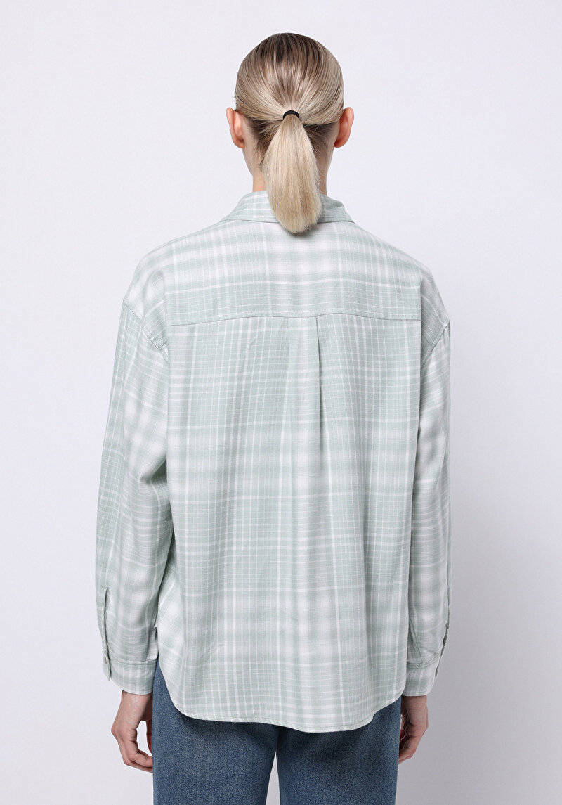 Afișați detalii pentru Camasa Cu Maneca Lunga De Dama Verde Relax Fit  Cl1075582