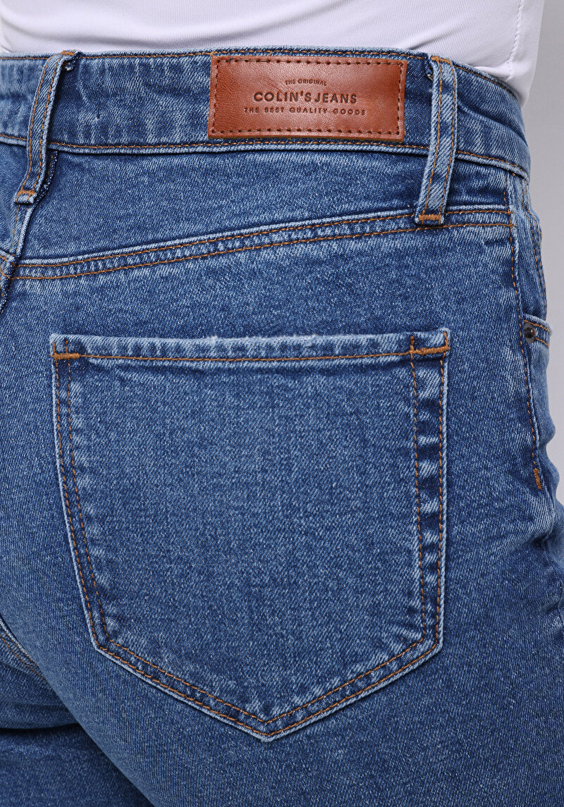 Afișați detalii pentru Pantaloni De Dama Albastru Slim Fit 703 Carla Cl1075957