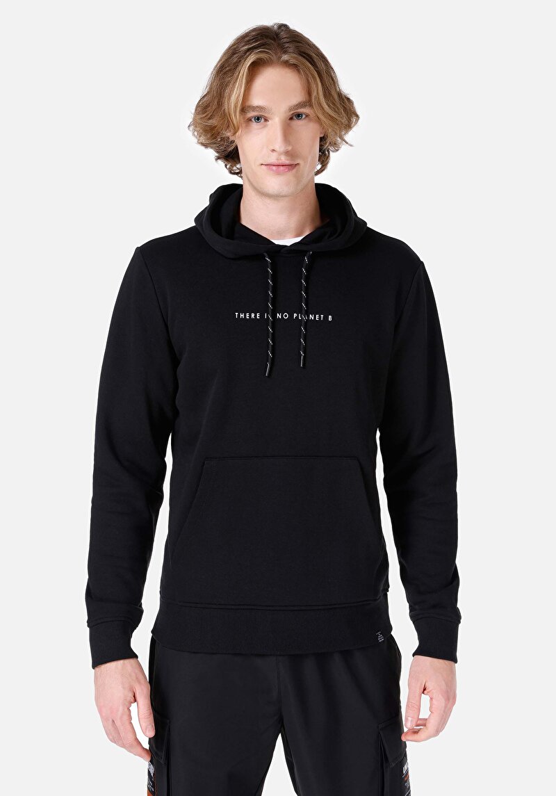 Imagine a Hanorac / Bluza De Barbati Negru Regular Fit  Cl1066556