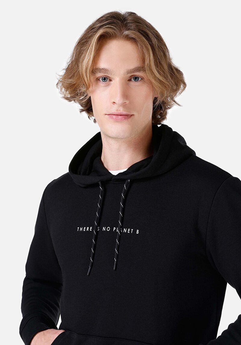 Afișați detalii pentru Hanorac / Bluza De Barbati Negru Regular Fit  Cl1066556