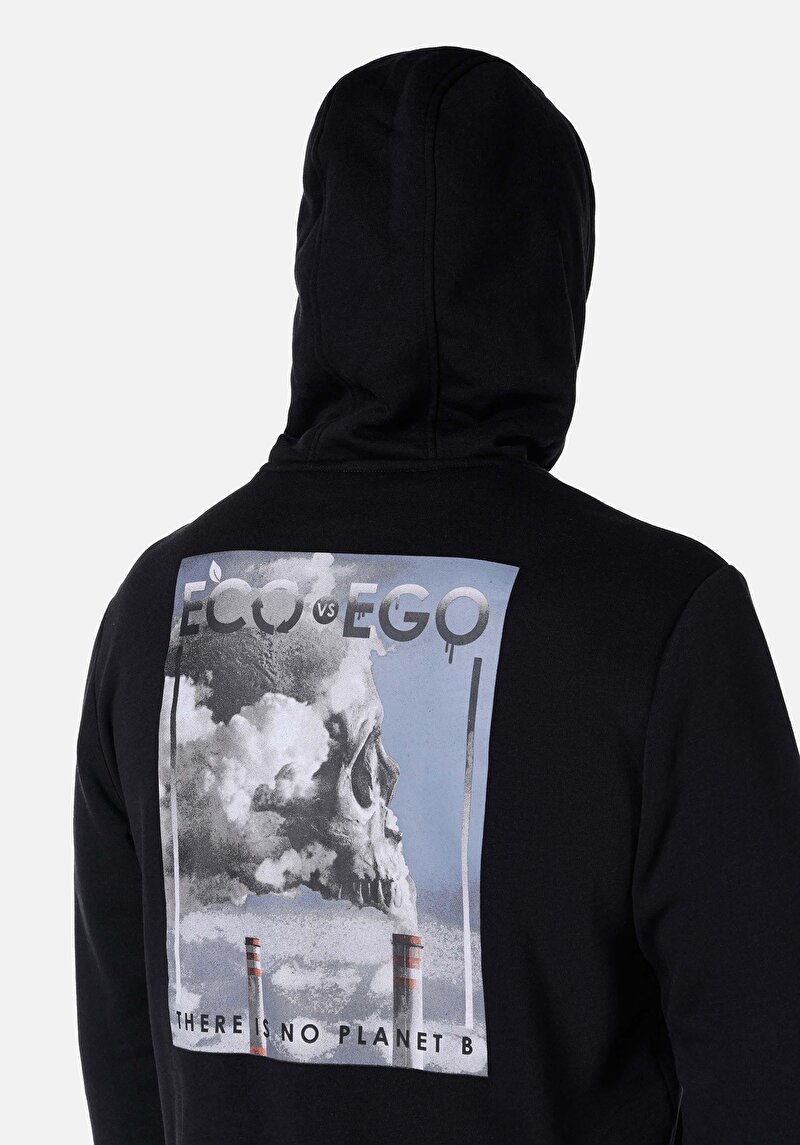 Afișați detalii pentru Hanorac / Bluza De Barbati Negru Regular Fit  Cl1066556