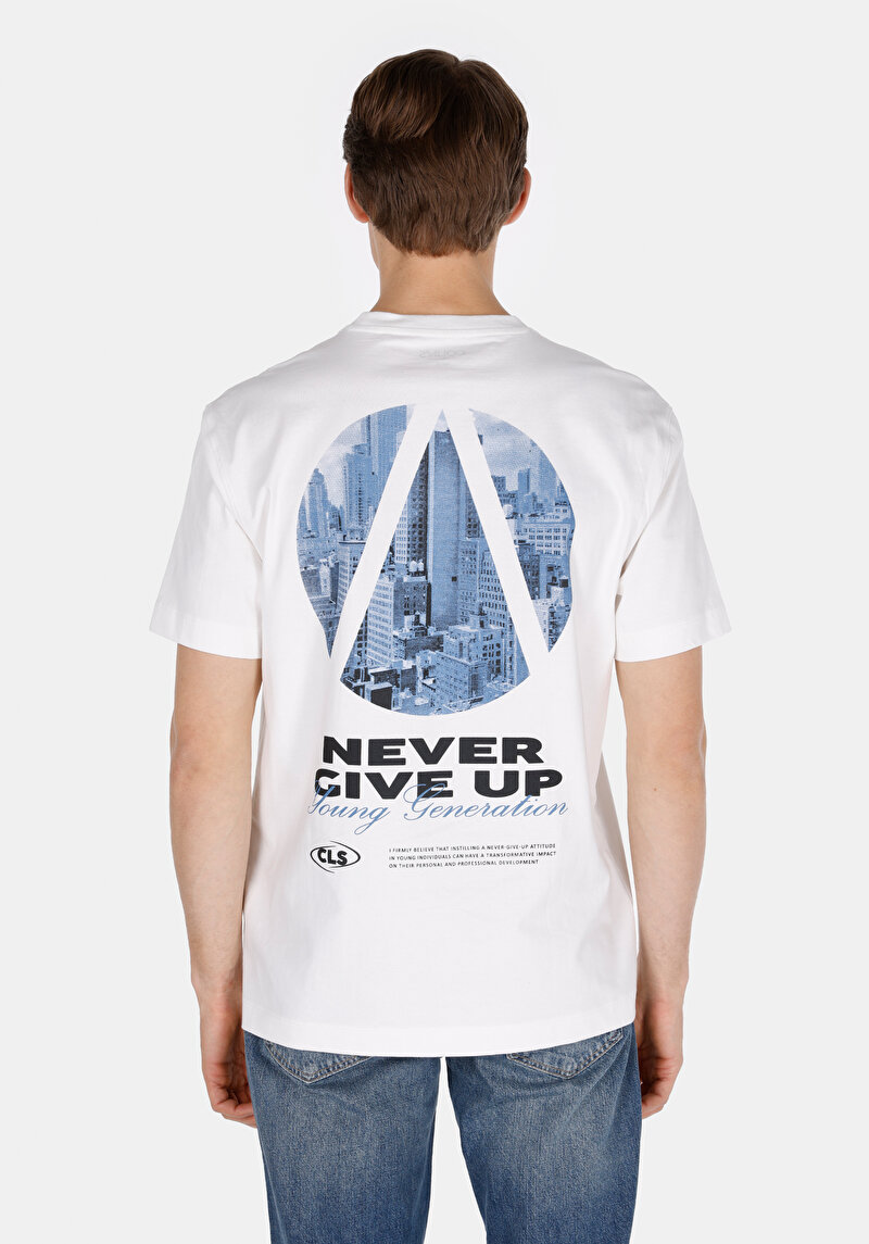 Afișați detalii pentru Tricou Cu Maneca Scurta De Barbati Alb Comfort Fit  Cl1073319