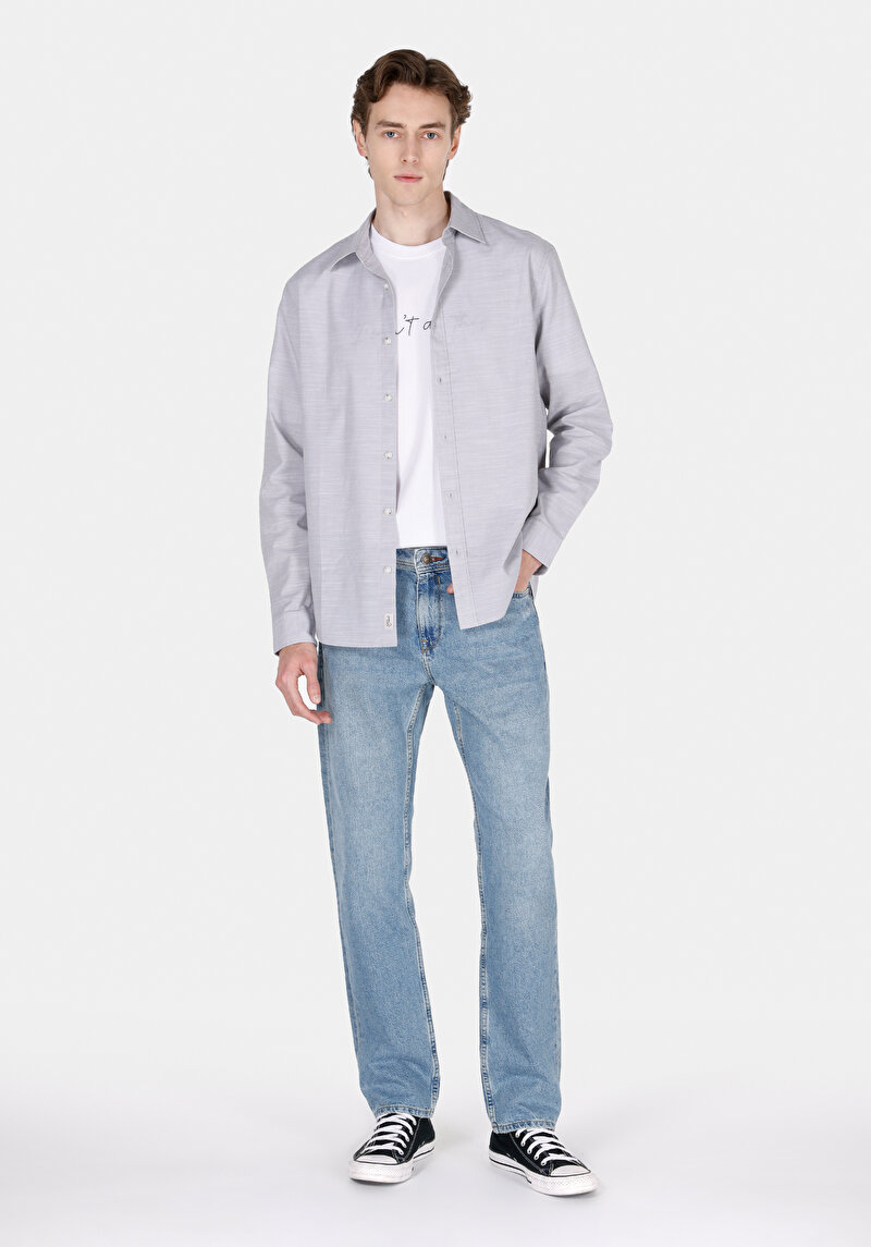 Imagine a Camasa Cu Maneca Lunga De Barbati Alb Regular Fit Cl1073846