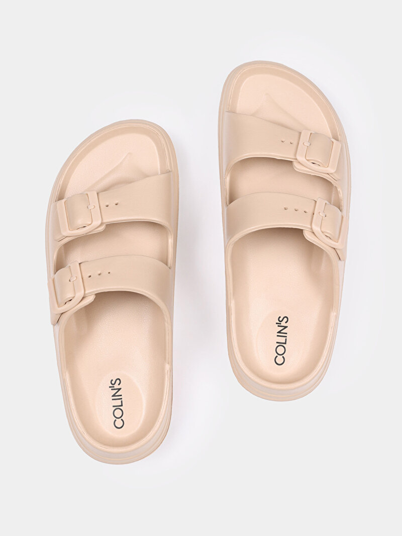 Imagine a Papuci Plaja De Dama Bej Modern Fit  Cl1074945