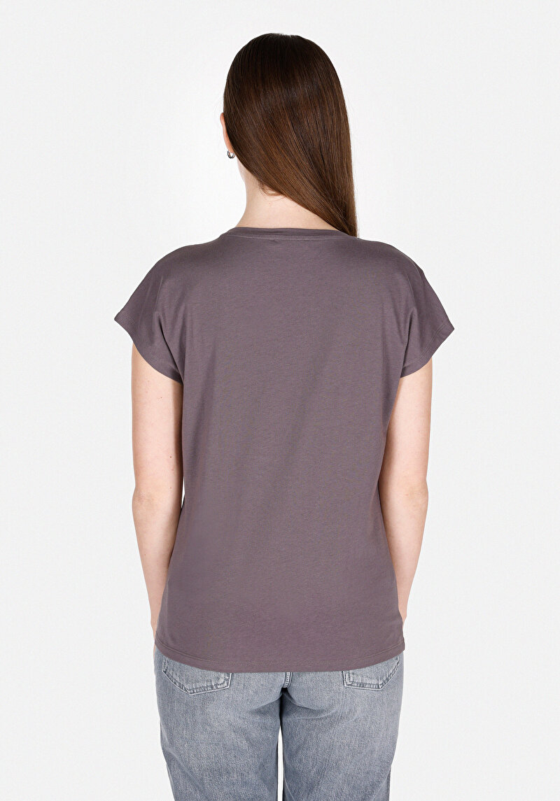 Imagine a Tricou Cu Maneca Scurta De Dama Antracit Regular Fit Cl1073451