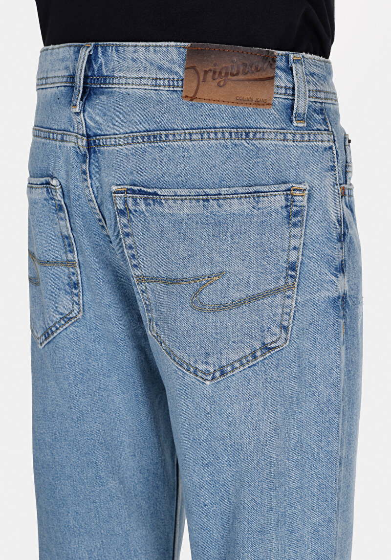 Afișați detalii pentru Regular Fit Talie Medie Picior Drept Blugi Din Denim Pentru Bărbați