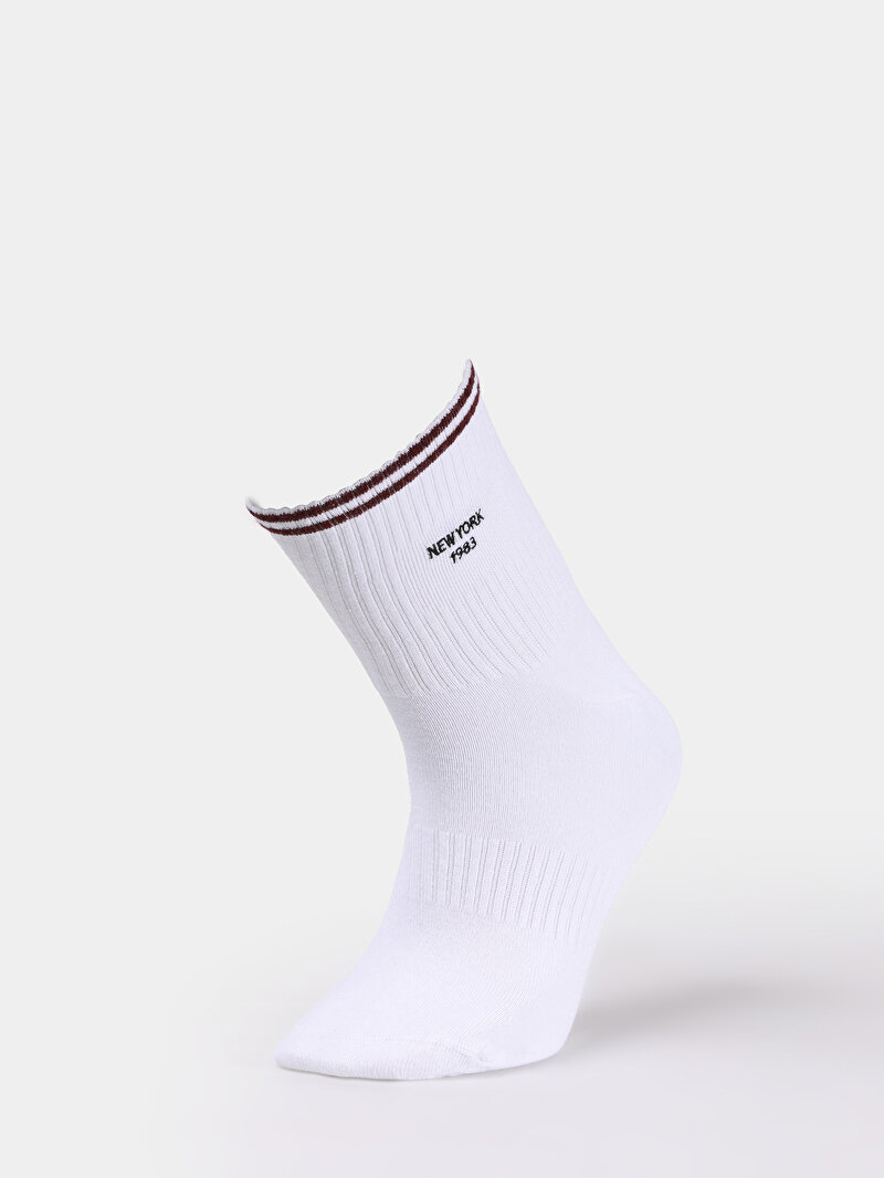 Imagine a Sosete De Barbati Alb Modern Fit  Cl1075880