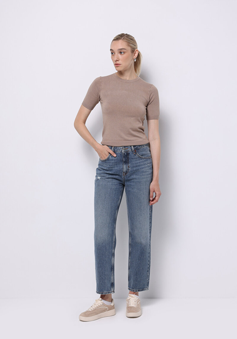 Imagine a Pulover Cu Mâneci Scurte De Dama Maro Slim Fit Cl1075531