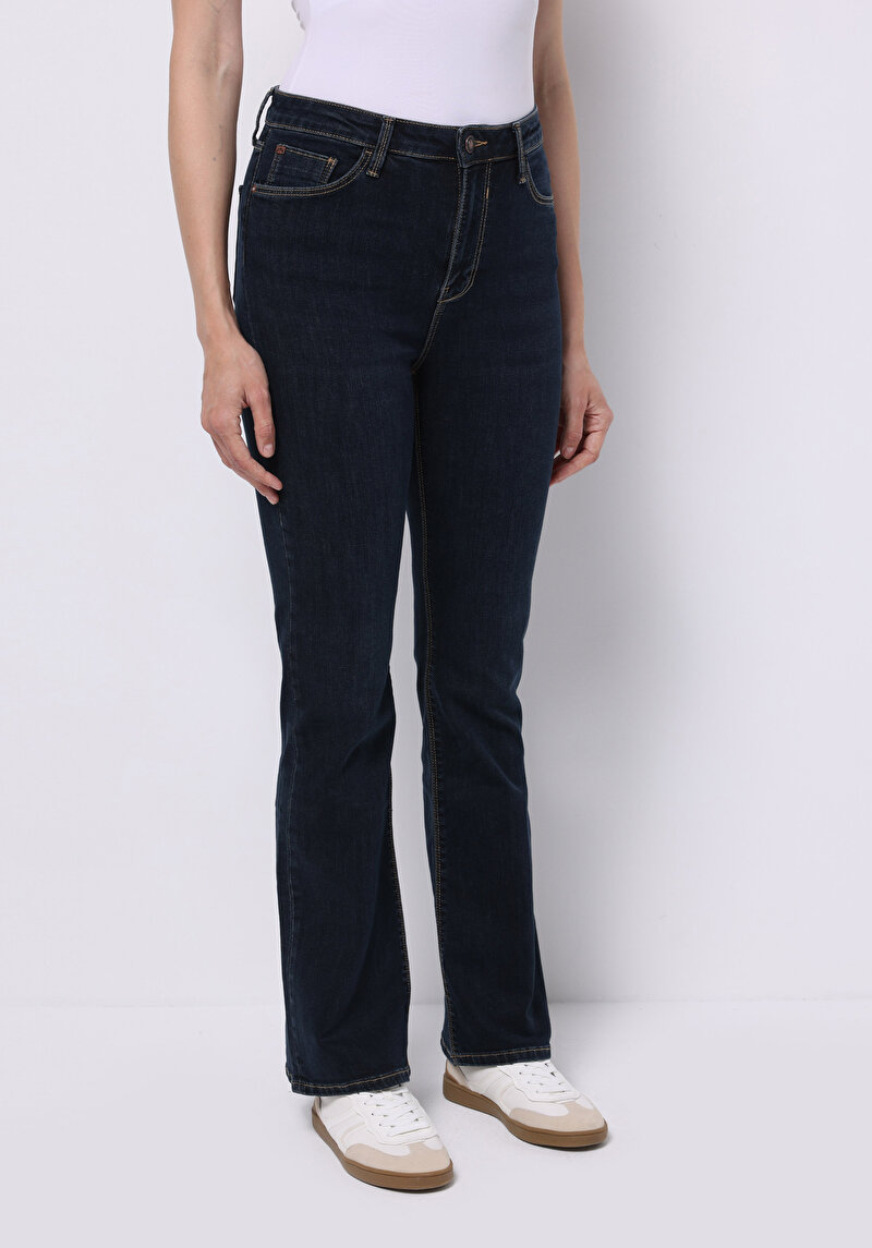 Afișați detalii pentru Pantaloni De Dama Albastru Regular Fit 791 Monica Cl1075961