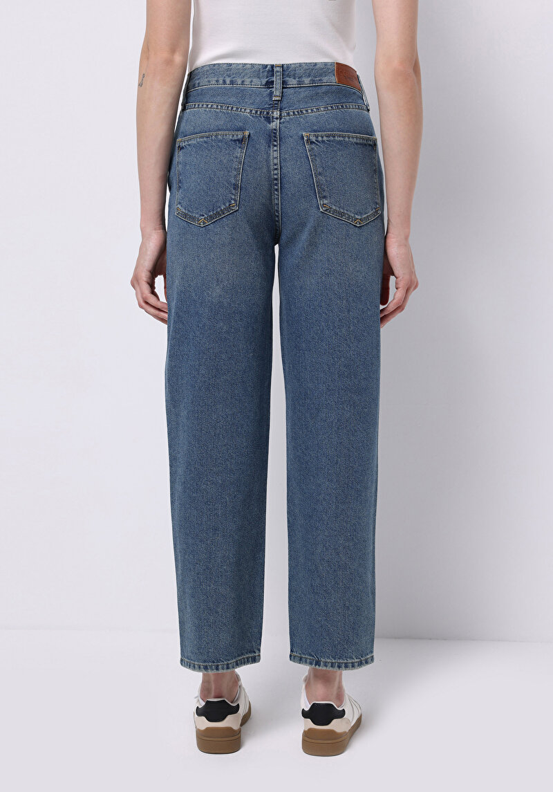 Imagine a Pantaloni De Dama Albastru Straight Fit 884 Lauren Cl1075969