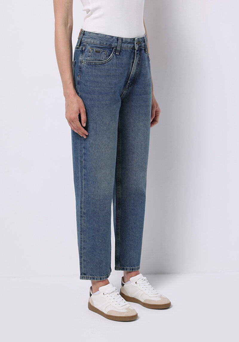 Imagine a Pantaloni De Dama Albastru Straight Fit 884 Lauren Cl1075969