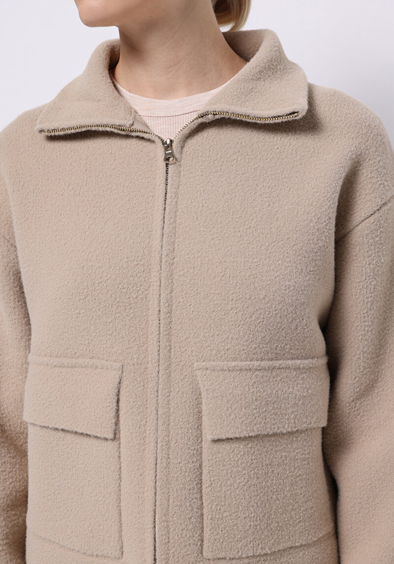 Afișați detalii pentru Jacheta De Dama Bej Regular Fit  Cl1076073