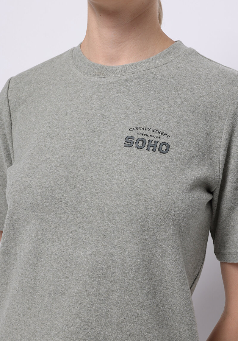 Imagine a Tricou Cu Maneca Scurta De Dama Verde Regular Fit Cl1076361