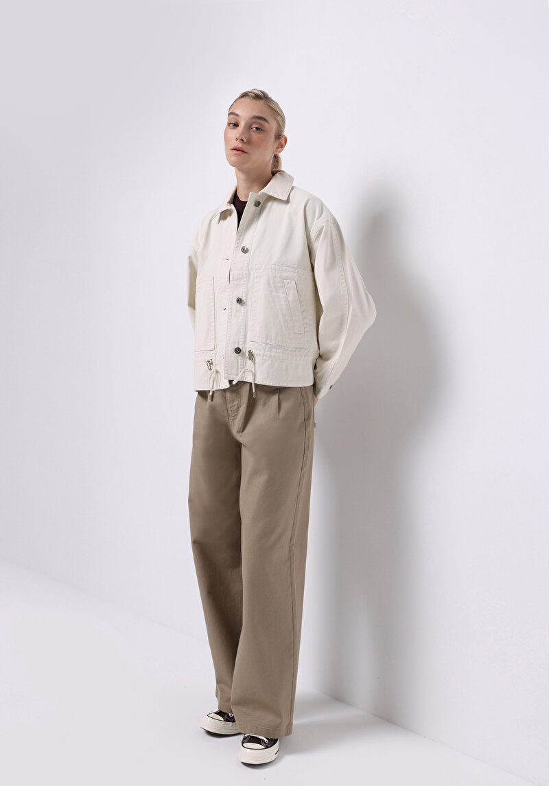 Imagine a Jacheta De Dama Ecru Regular Fit Cl1076441