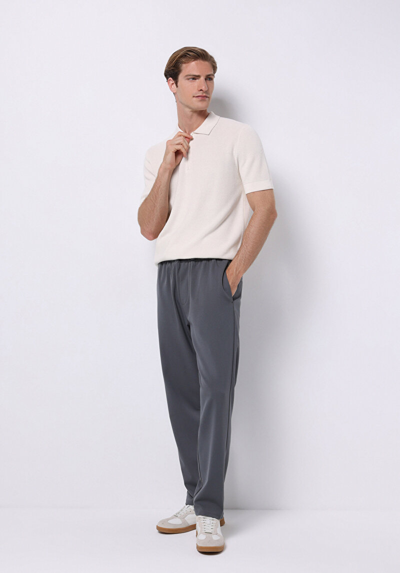 Afișați detalii pentru Pulover Cu Mâneci Scurte De Barbati Alb Regular Fit  Cl1075240