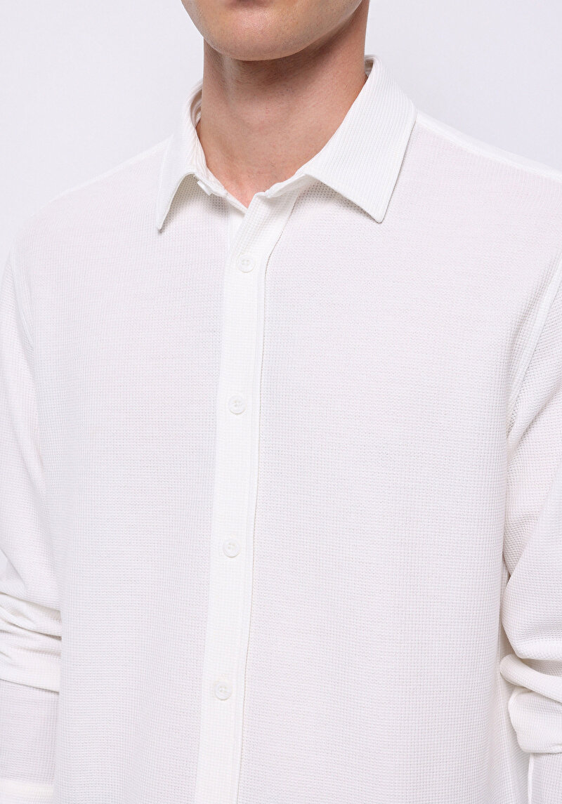 Afișați detalii pentru Camasa Cu Maneca Lunga De Barbati Alb Regular Fit  Cl1075365