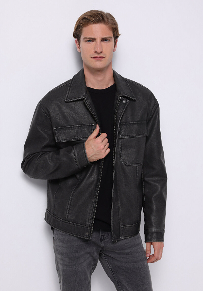 Imagine a Jacheta De Barbati Negru Slim Fit  Cl1076178