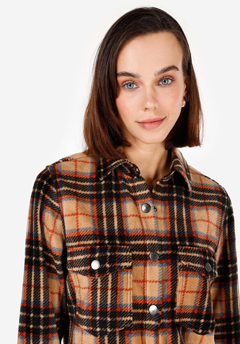 Imagine a Cămașă Regular Fit Cămașă Cu Mânecă Lungă Multicoloră Pentru Femei