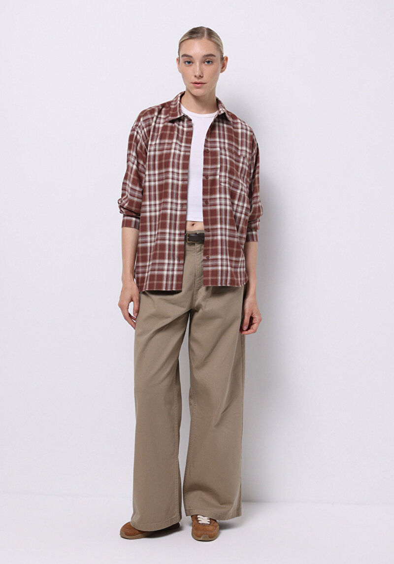 Afișați detalii pentru Camasa Cu Maneca Lunga De Dama Maro Relax Fit  Cl1070371