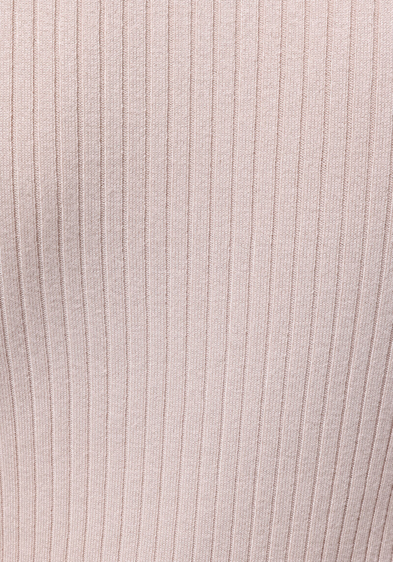 Afișați detalii pentru Pulover Cu Mâneci Scurte De Dama Bej Slim Fit  Cl1075528