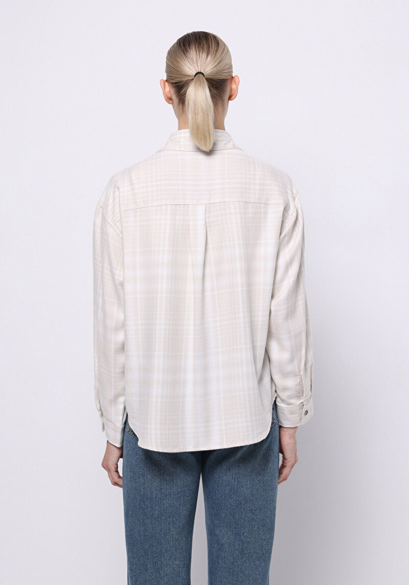 Afișați detalii pentru Camasa Cu Maneca Lunga De Dama Ecru Relax Fit  Cl1075582