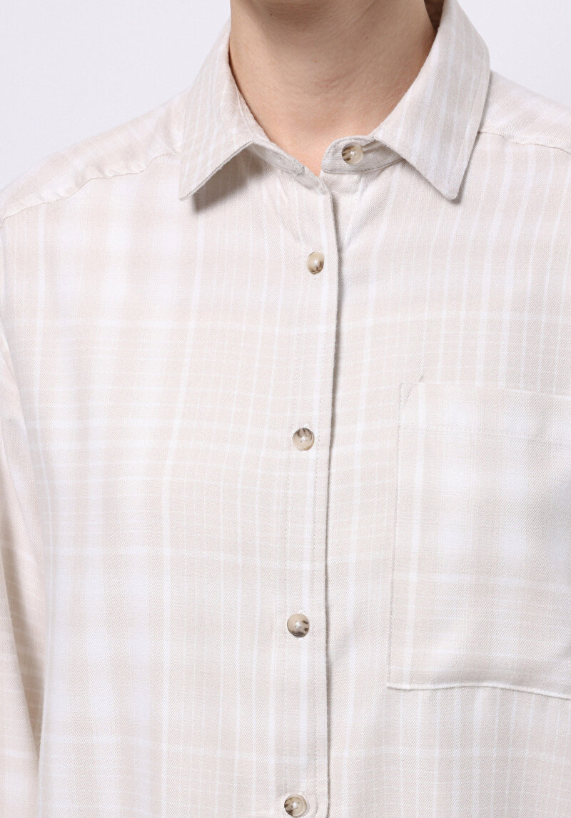 Afișați detalii pentru Camasa Cu Maneca Lunga De Dama Ecru Relax Fit  Cl1075582