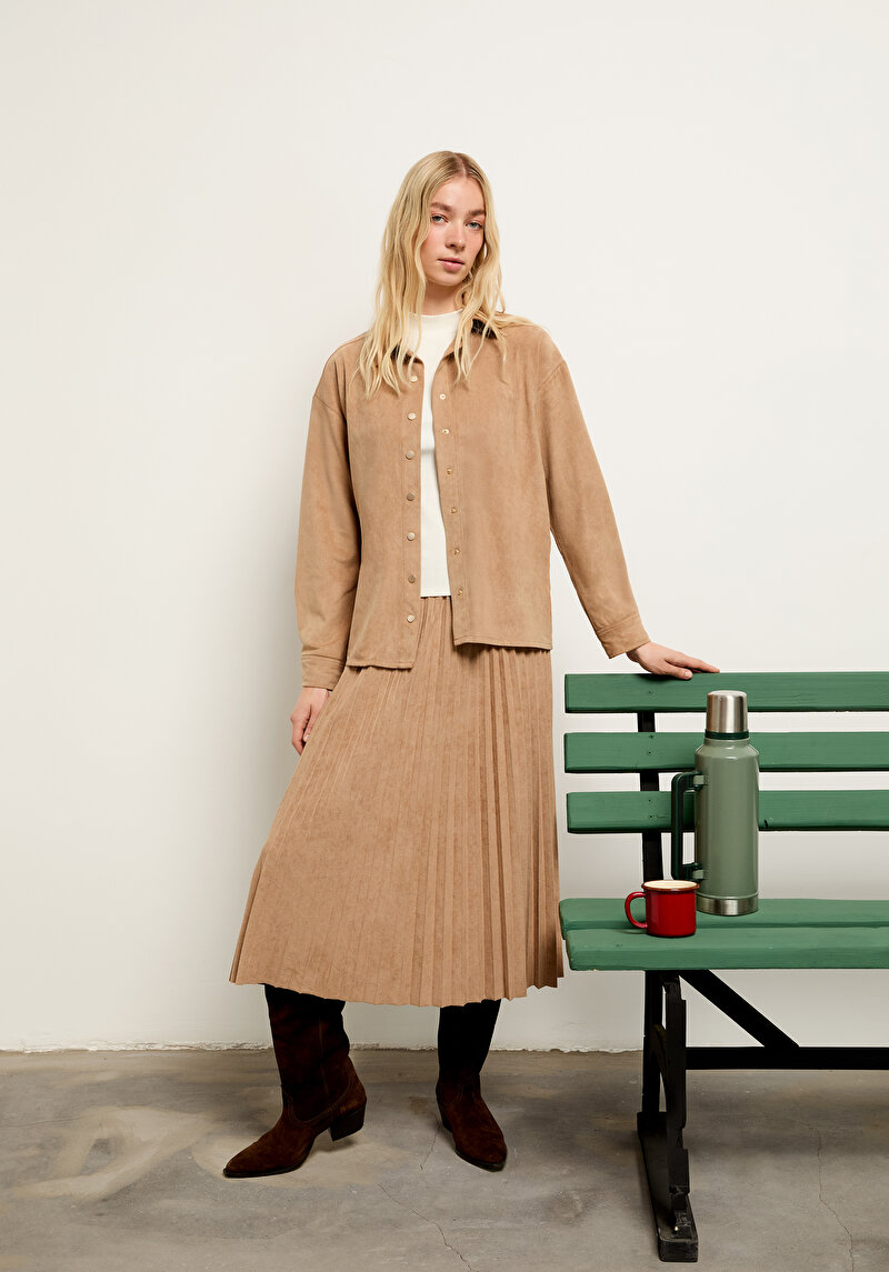 Imagine a Camasa Cu Maneca Lunga De Dama Maro Regular Fit  Cl1075720