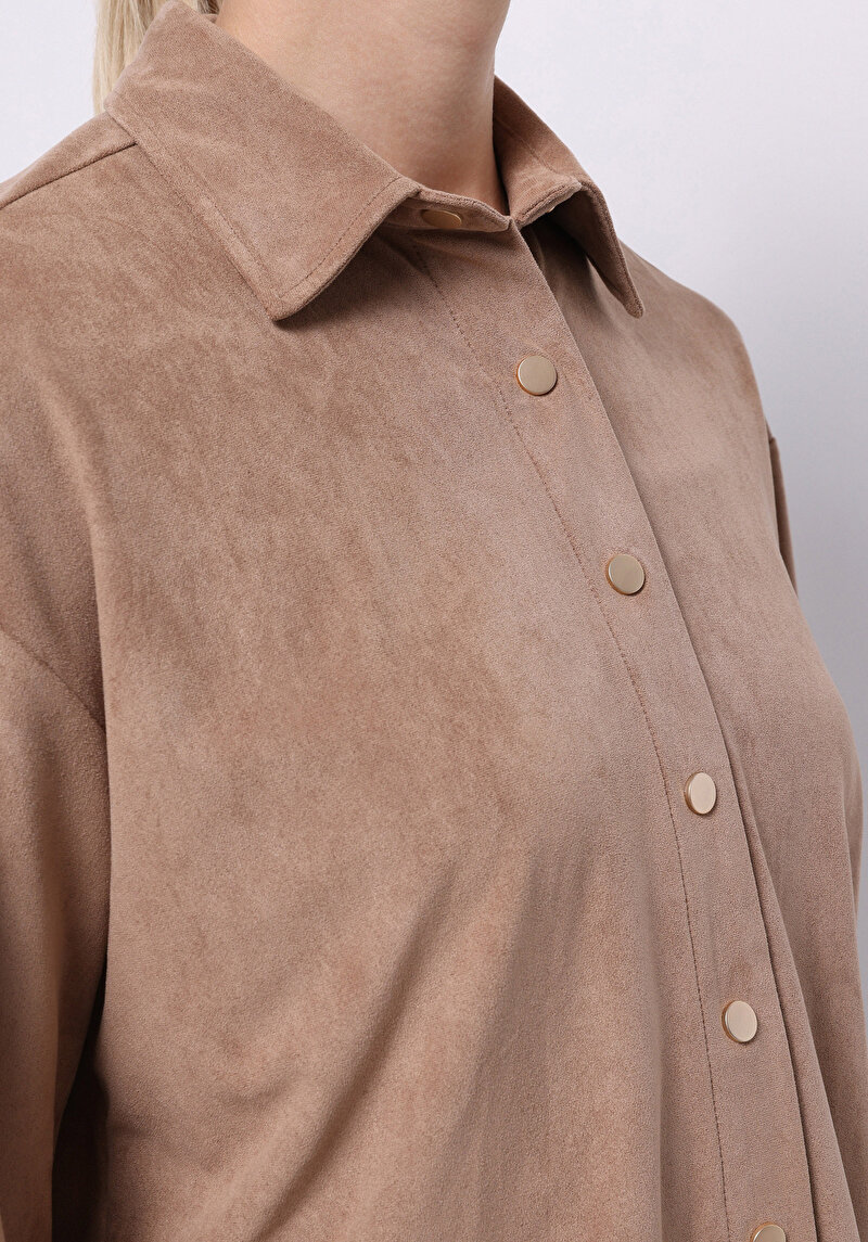 Imagine a Camasa Cu Maneca Lunga De Dama Maro Regular Fit Cl1075720