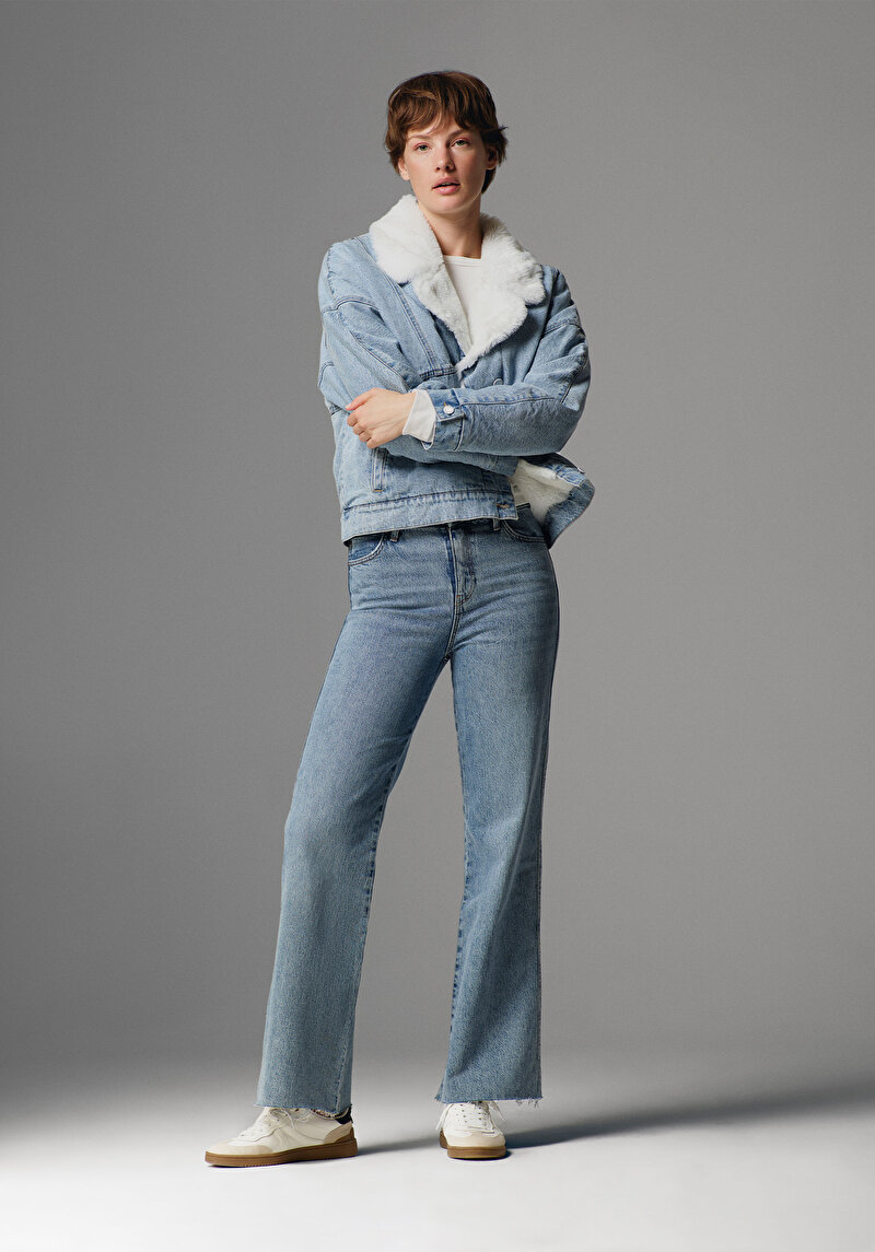 Imagine a Pantaloni De Dama Albastru Inchis Regular Fit 793 Monica Cl1075980