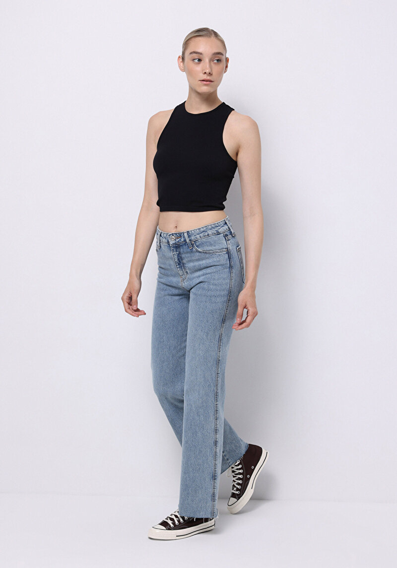 Imagine a Pantaloni De Dama Albastru Inchis Regular Fit 793 Monica Cl1075980