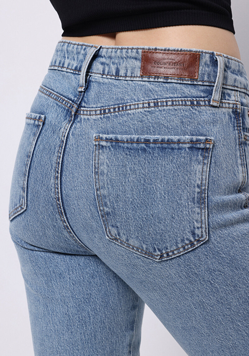 Afișați detalii pentru Pantaloni De Dama Albastru Inchis Regular Fit 793 Monica Cl1075980